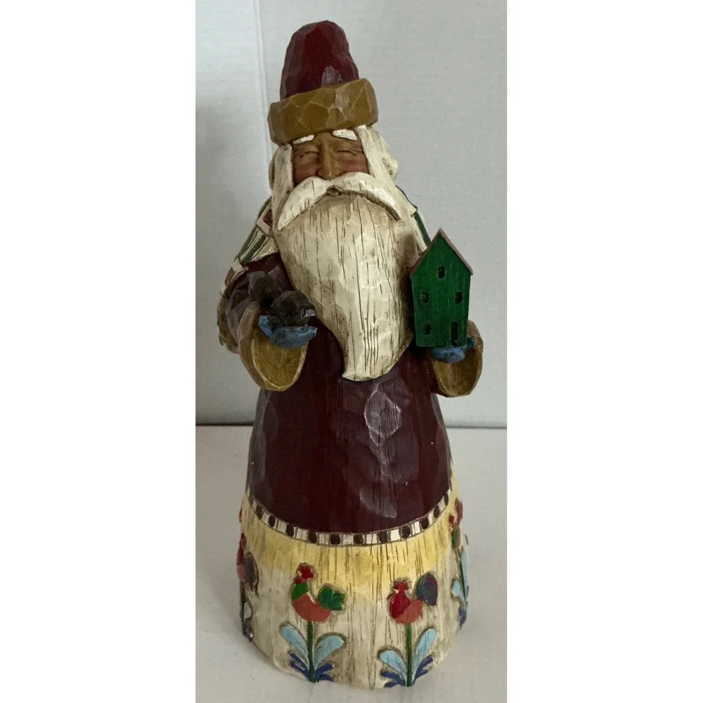 Jim Shore Heartwood Creek Vintage Santa Figurine Birdhouse 10 Inch 2002 B105528